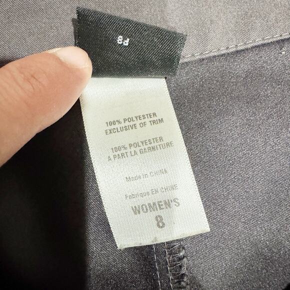 Patagonia Women Size 8 Gray Skort Skirt Short Combo Side Zip - Picture 4 of 5